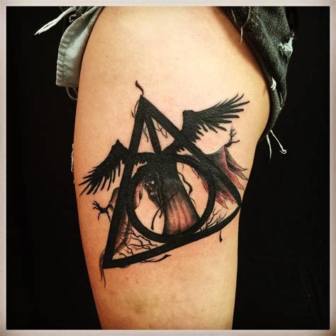 deathly hallows tattoos|harry potter dark mark tattoo.